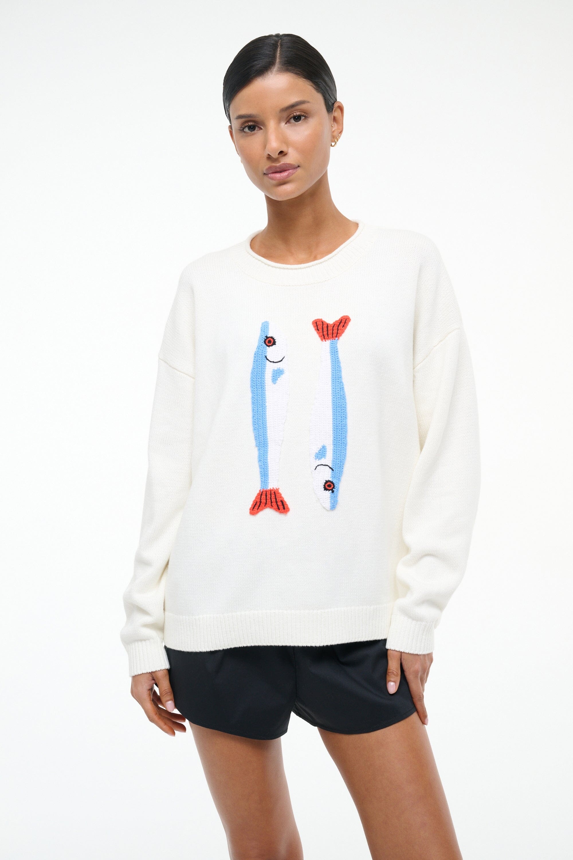 STAUD GIADA SWEATER PIER IVORY - 4