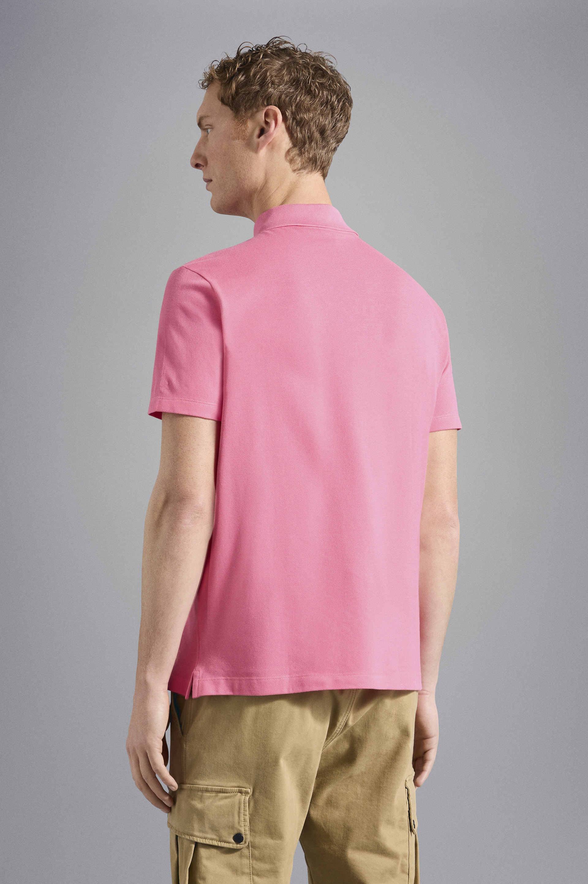 COTTON PIQUÉ POLO SHIRT WITH ICONIC BADGE - 3