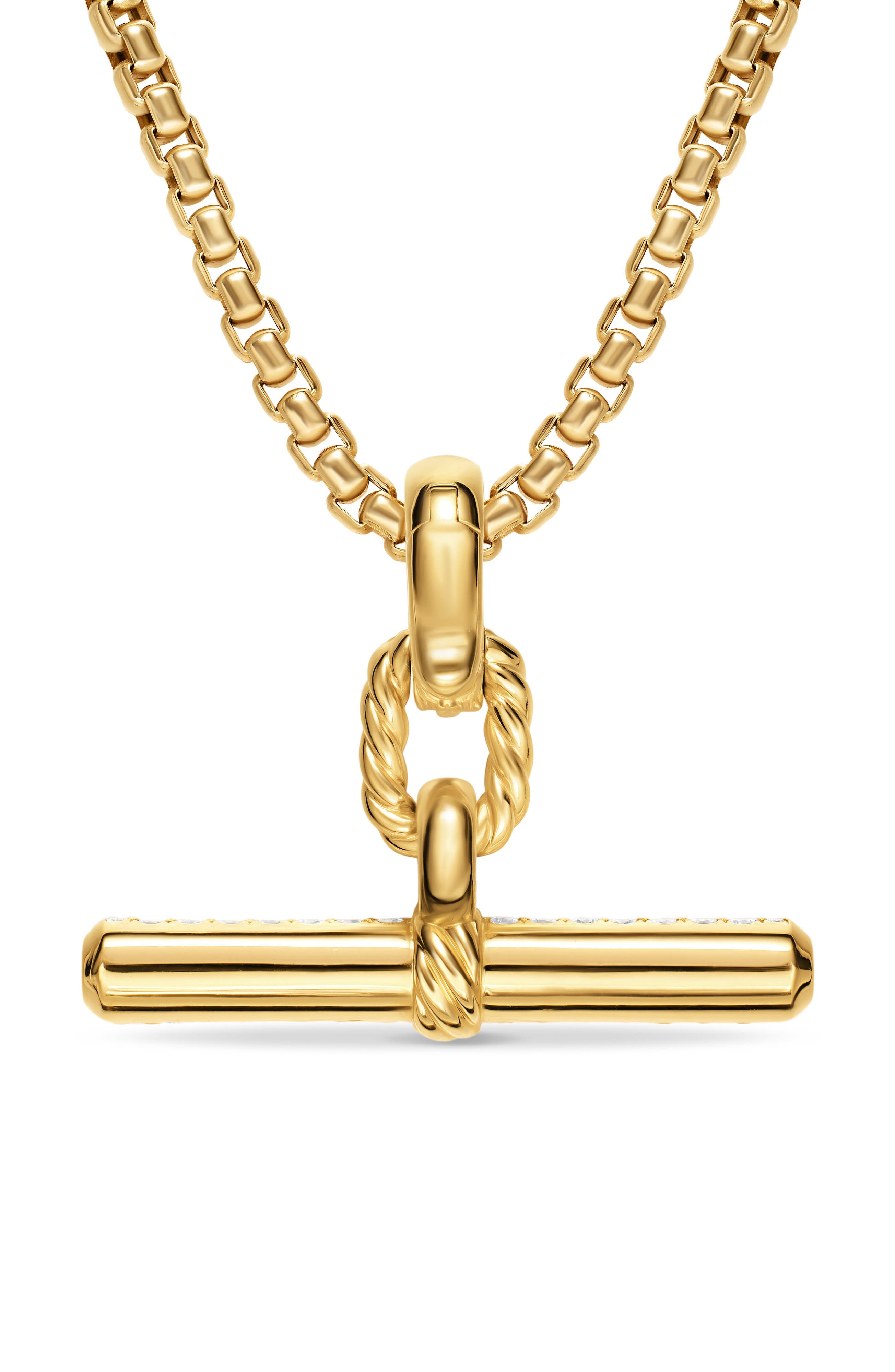 David Yurman Madison® Toggle Pendant in 18K Yellow Gold with Diamonds, 29mm at Nordstrom - 4