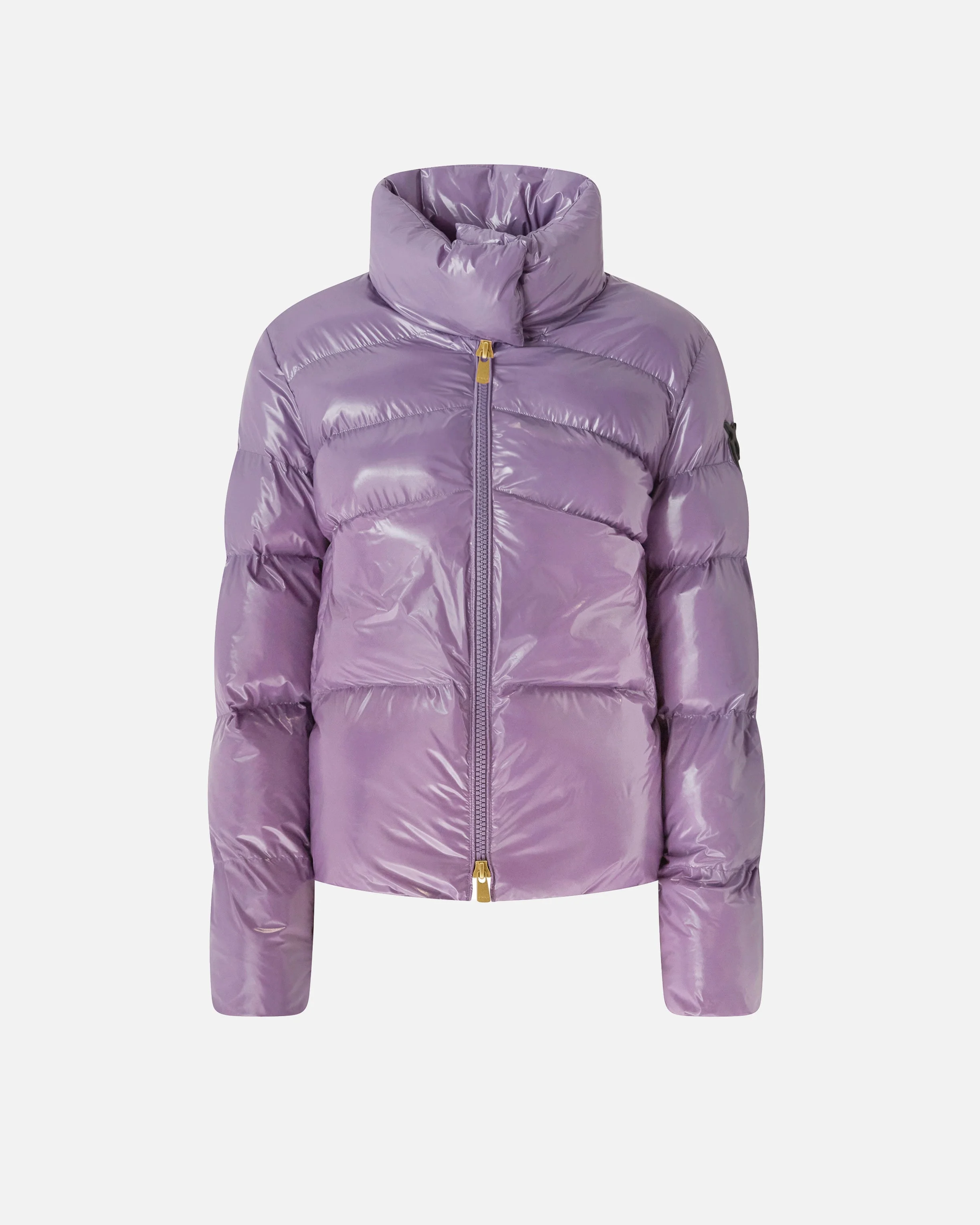 PADDED CRYSTAL NYLON PEA COAT - 1