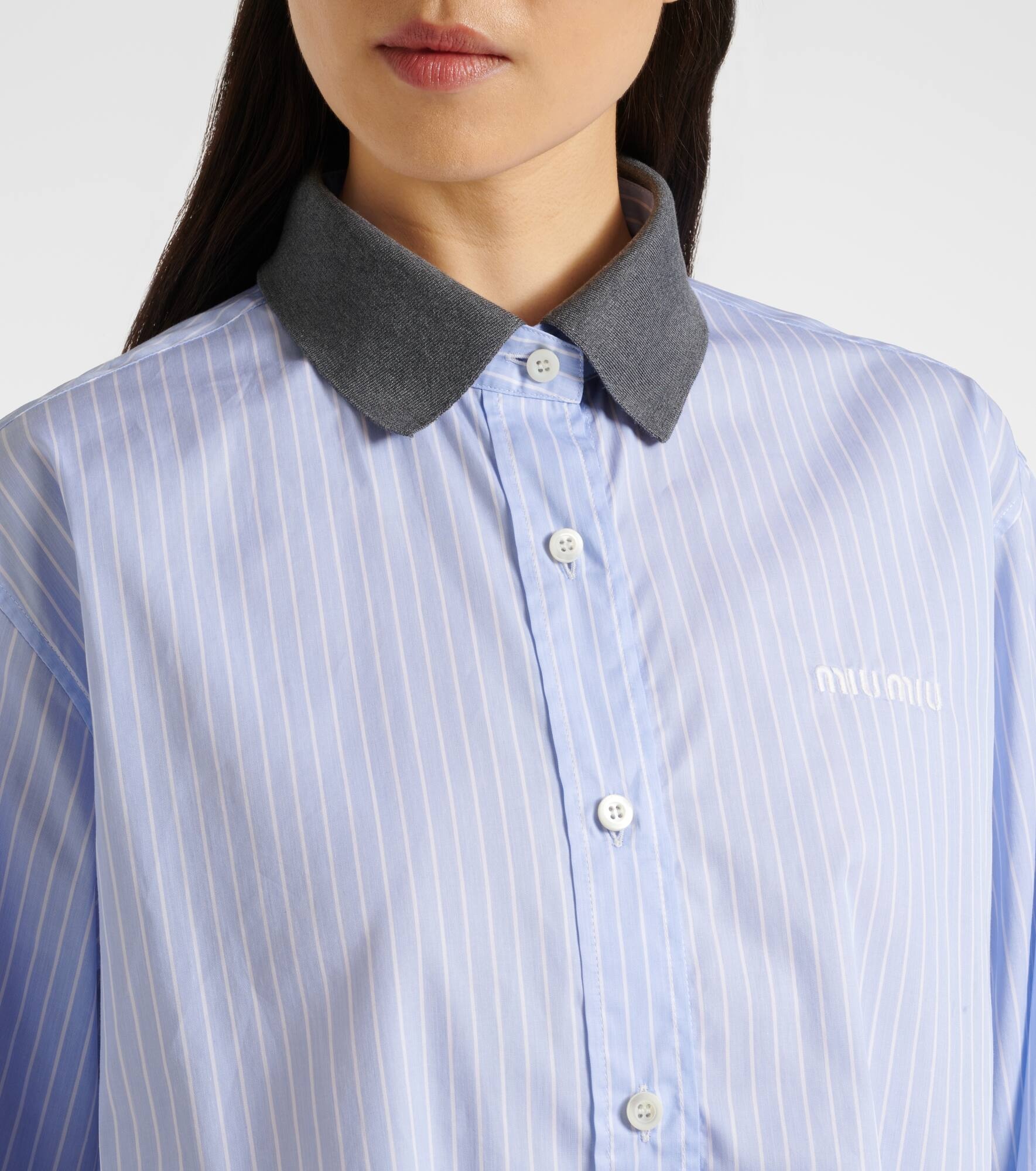 Cropped cotton shirt - 4