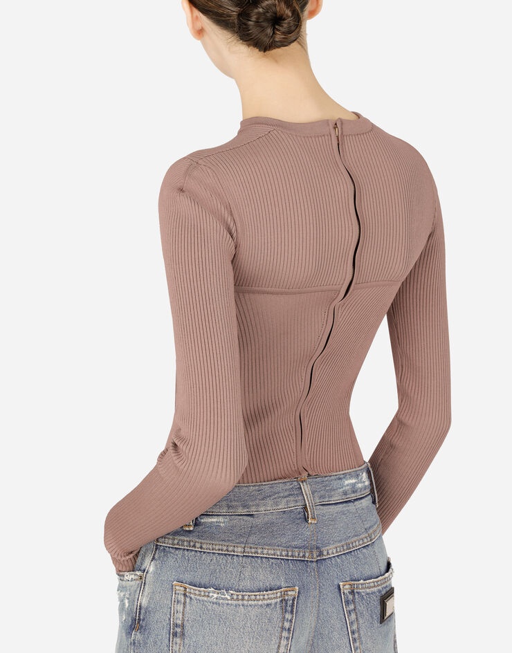 Viscose corset sweater with cut-out - 5