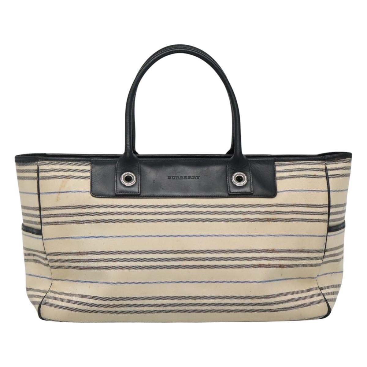 Burberry Tote Bag Canvas White - 2