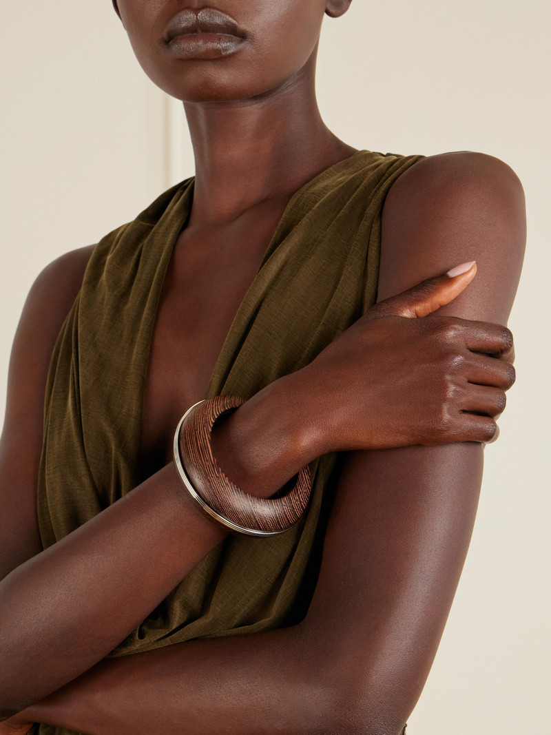 JACQUES MARIE MAGE + Loulou De La Falaise Lucie Silver-plated And Wood Cuff outlook