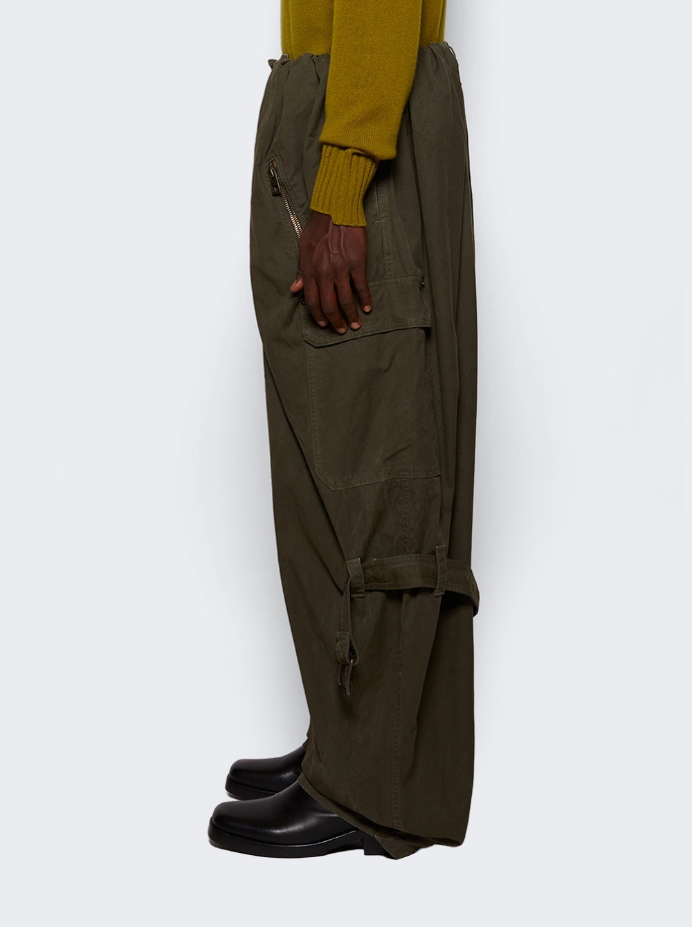 Balloon Cargo Trousers Deep Olive - 4