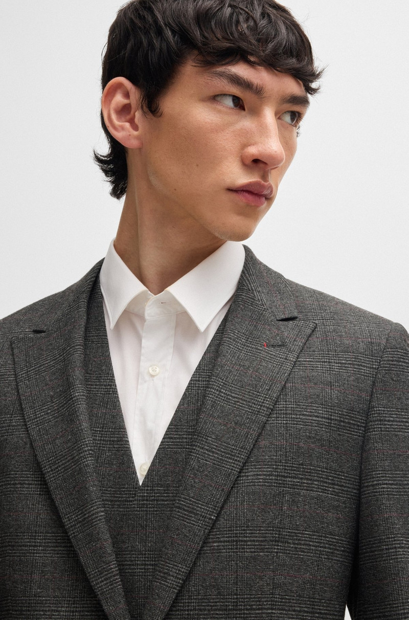 THREE-PIECE SLIM-FIT SUIT IN CHECKED FLANNEL 4