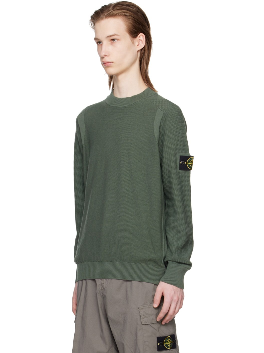 Khaki Patch Sweater - 4