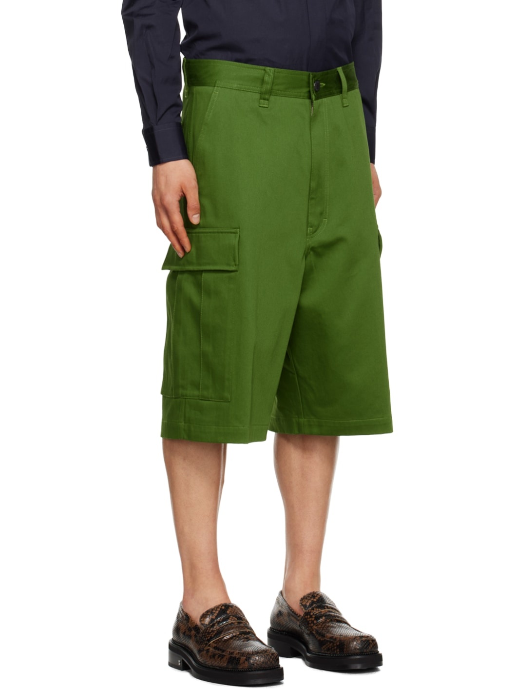Green Pocket Shorts - 2