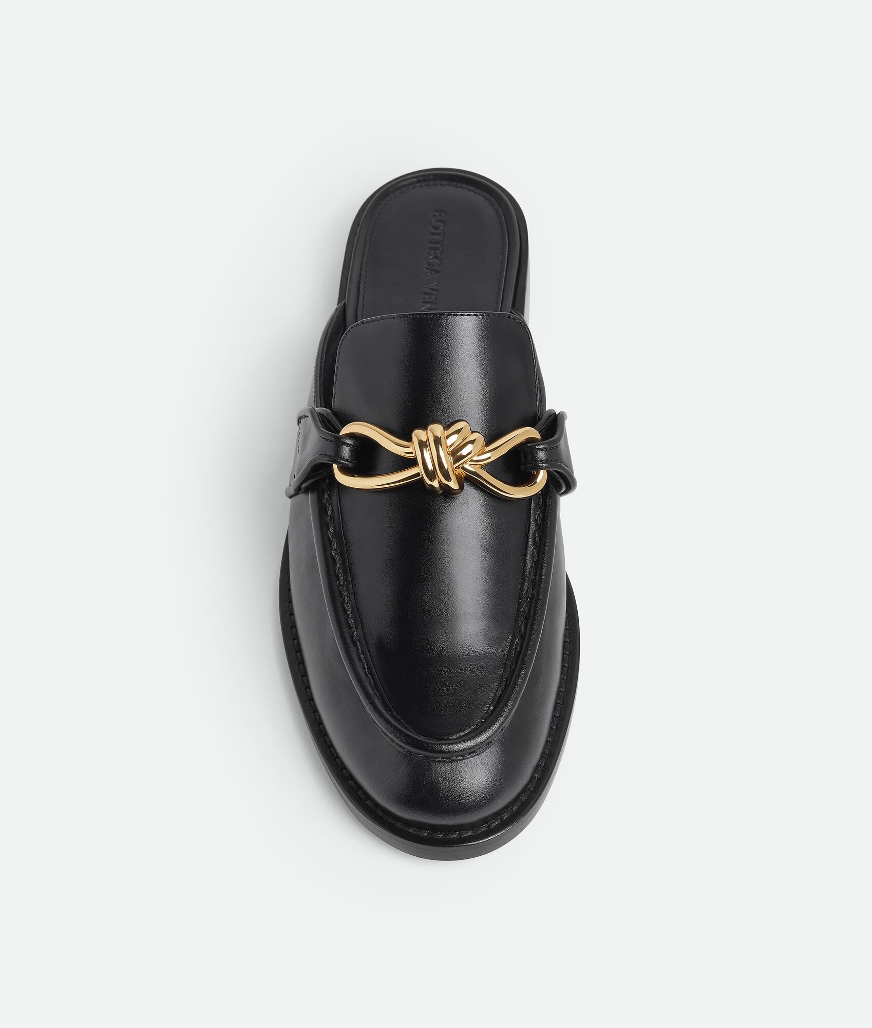 Bottega Veneta MONSIEUR SHINY LEATHER MULE LOAFERS
