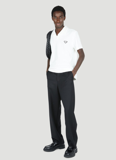 Prada Terry-Cloth Logo Patch Polo Shirt outlook