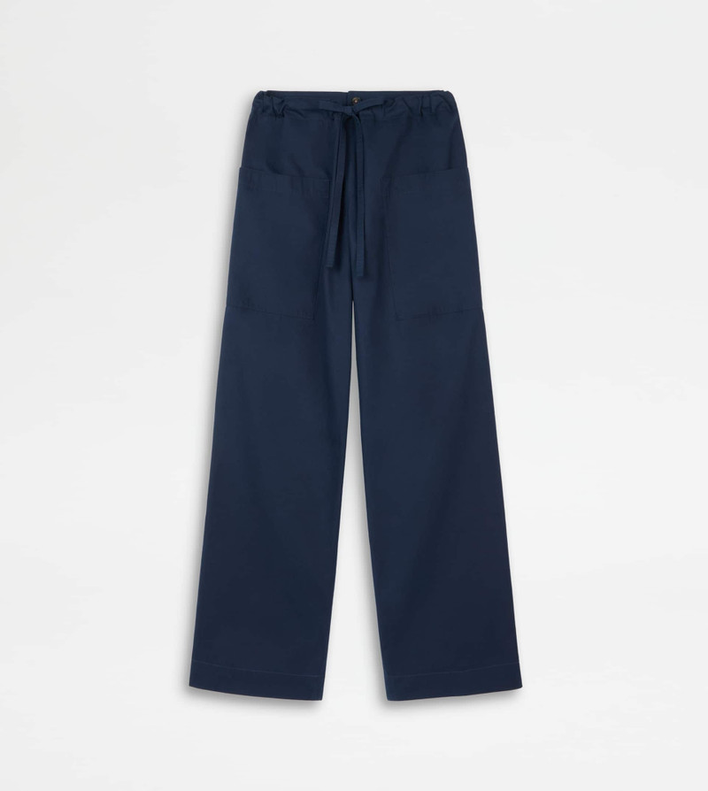 DRAWSTRING과 POPLIN의 바지 - BLUE 1