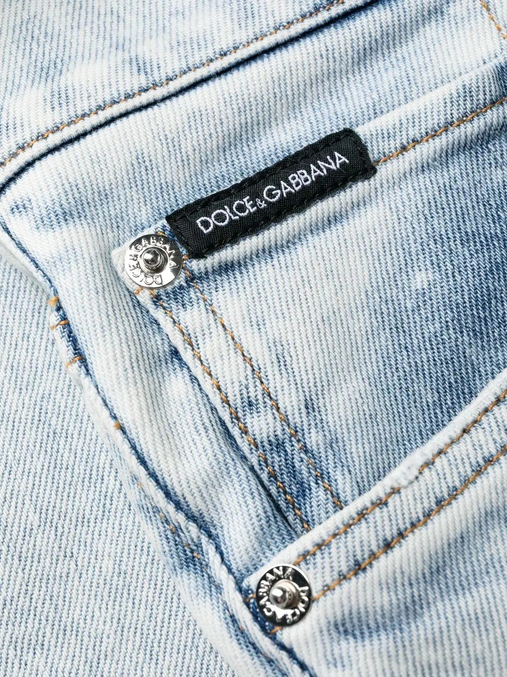 logo-patch denim jeans - 6