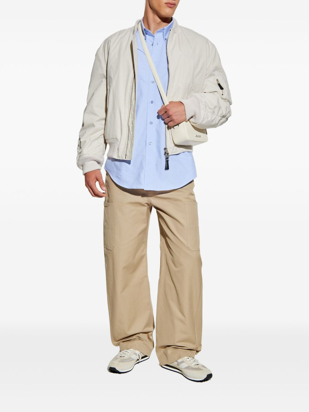 embroidered-logo bomber jacket - 2