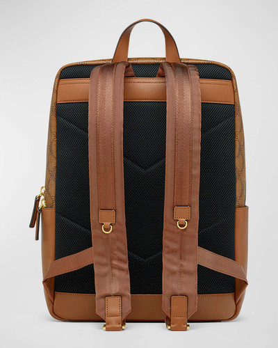 MCM Men's Lauretos Coated Canvas and Leather Backpack outlook