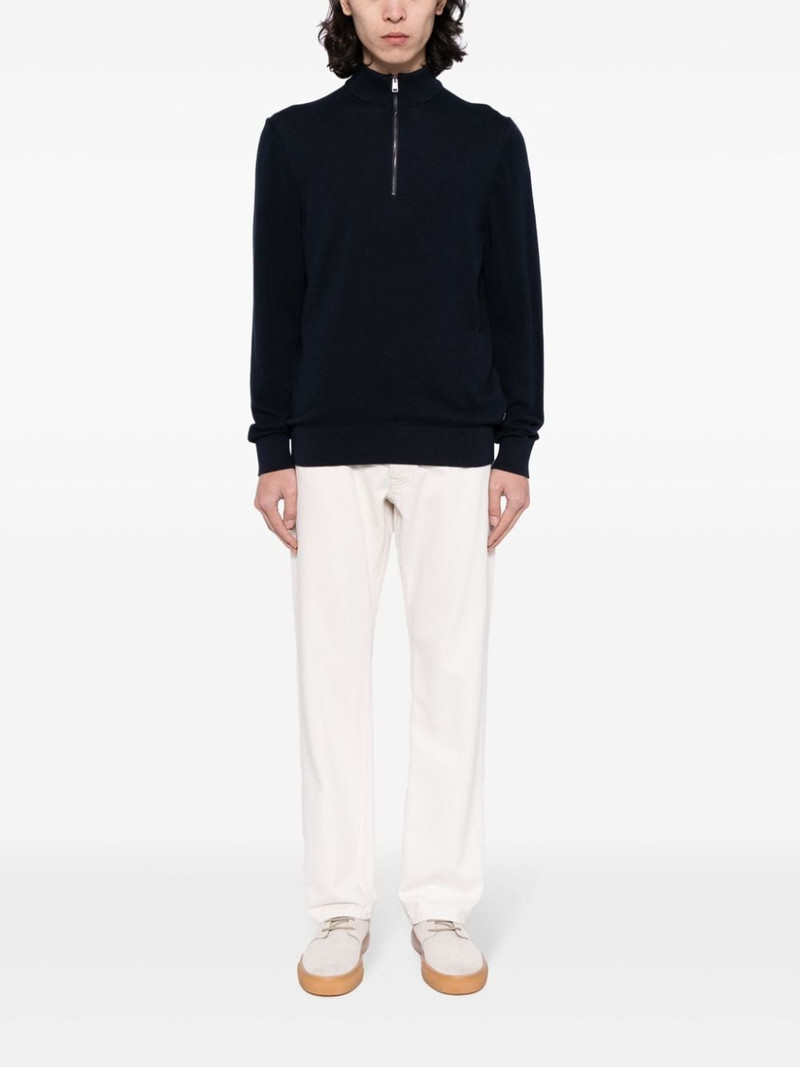 BOSS zip-up cotton jumper outlook