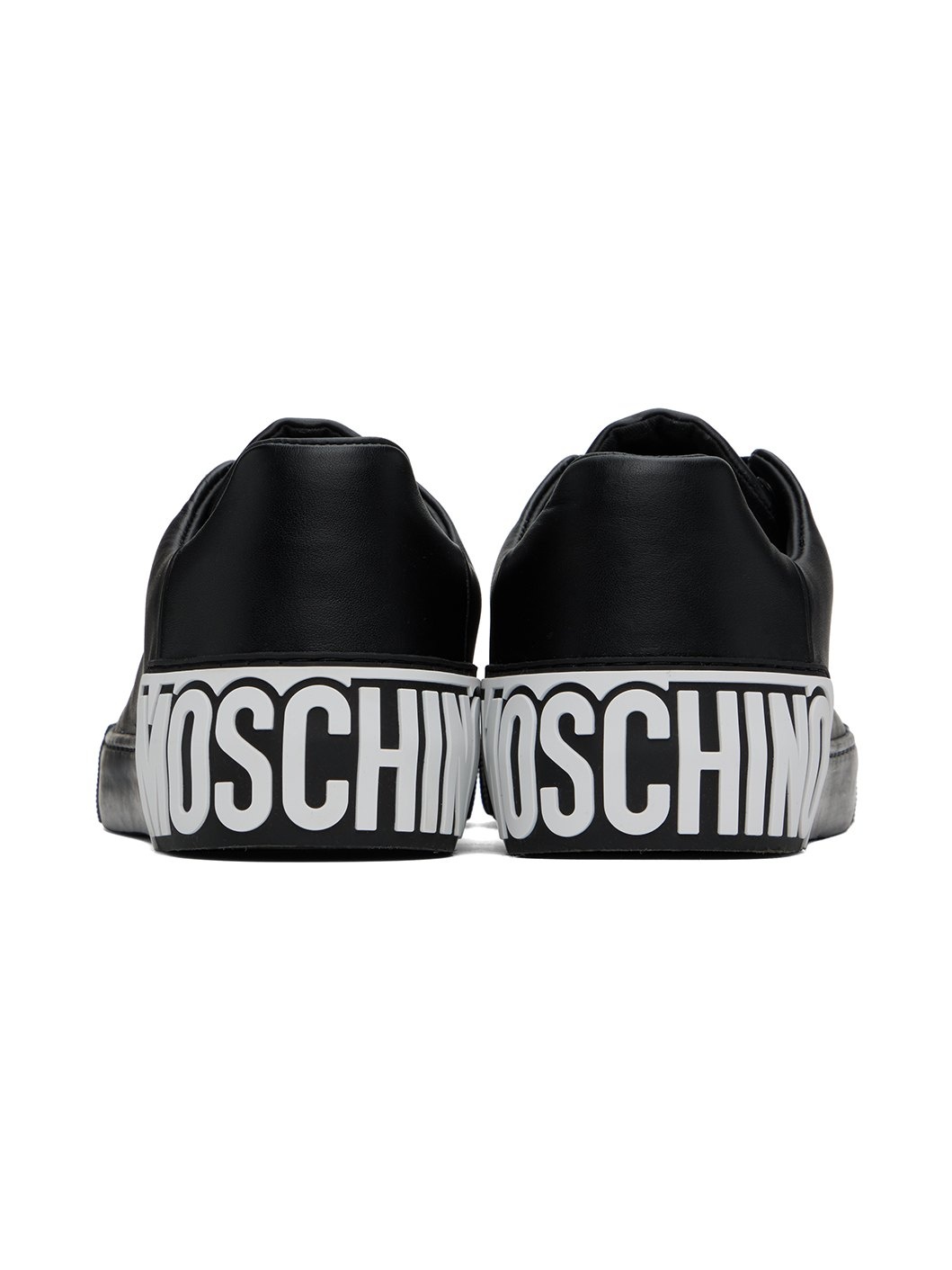 Black Maxi Logo Calfskin Sneakers - 2