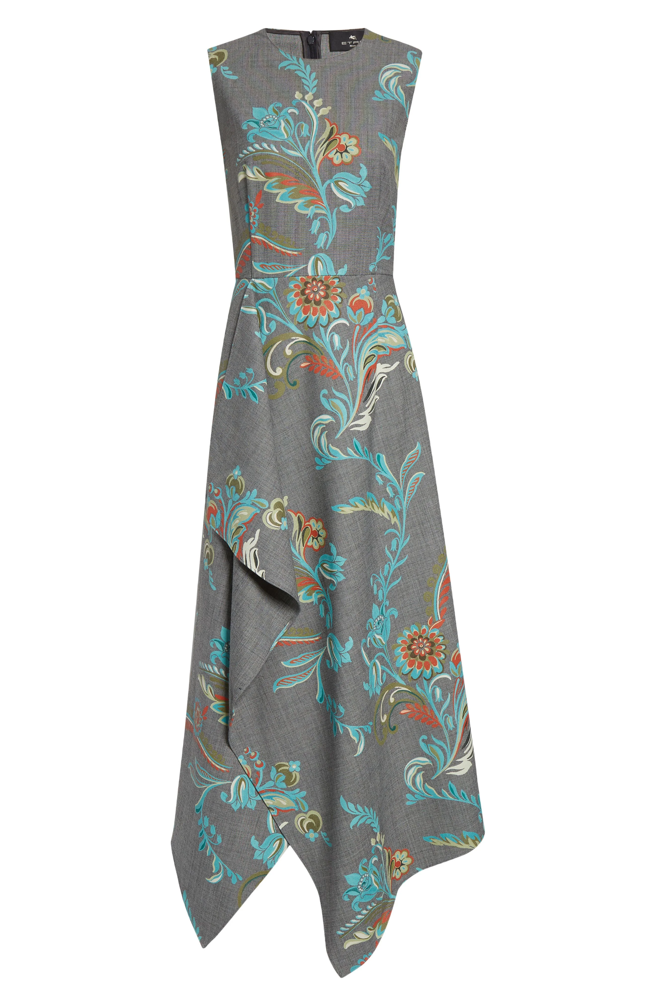 Etro Daffodil Print Sleeveless Dress in Printed Black Base at Nordstrom - 1