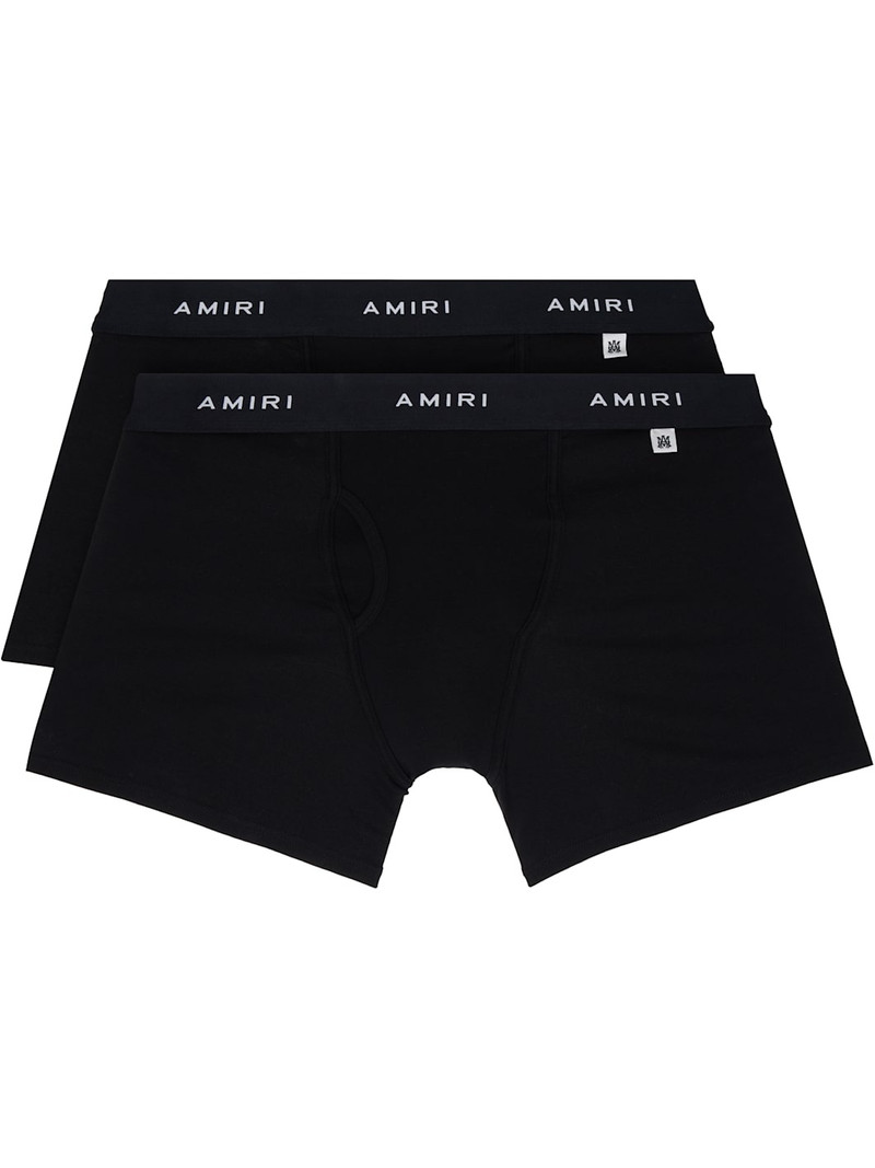 Two-Pack Black Cotton Briefs - 1