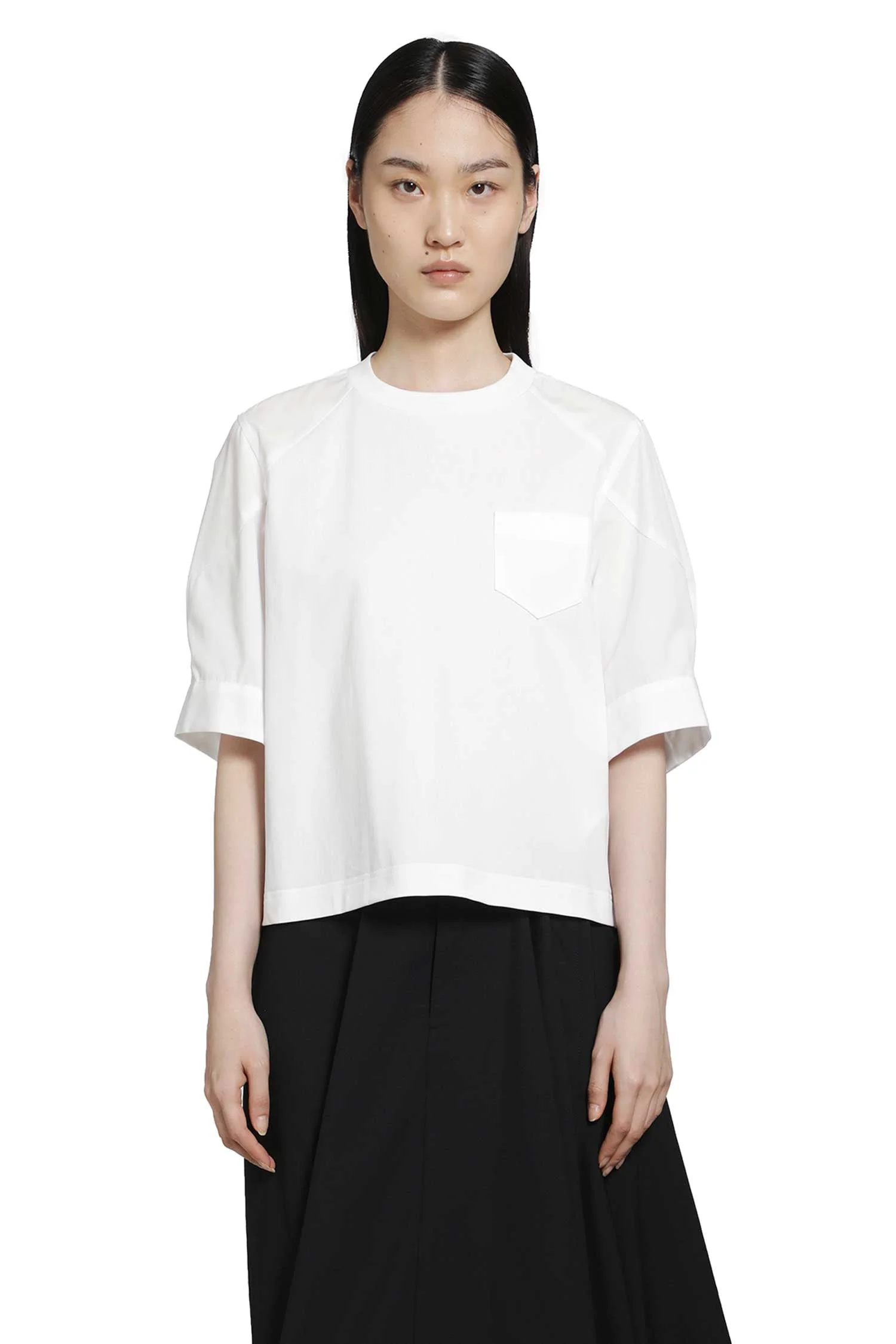 Poplin X Cotton Jersey T-shirt - 1