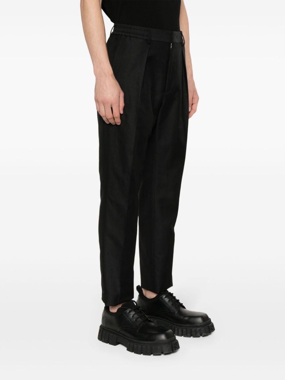 pleat-detail trousers - 3
