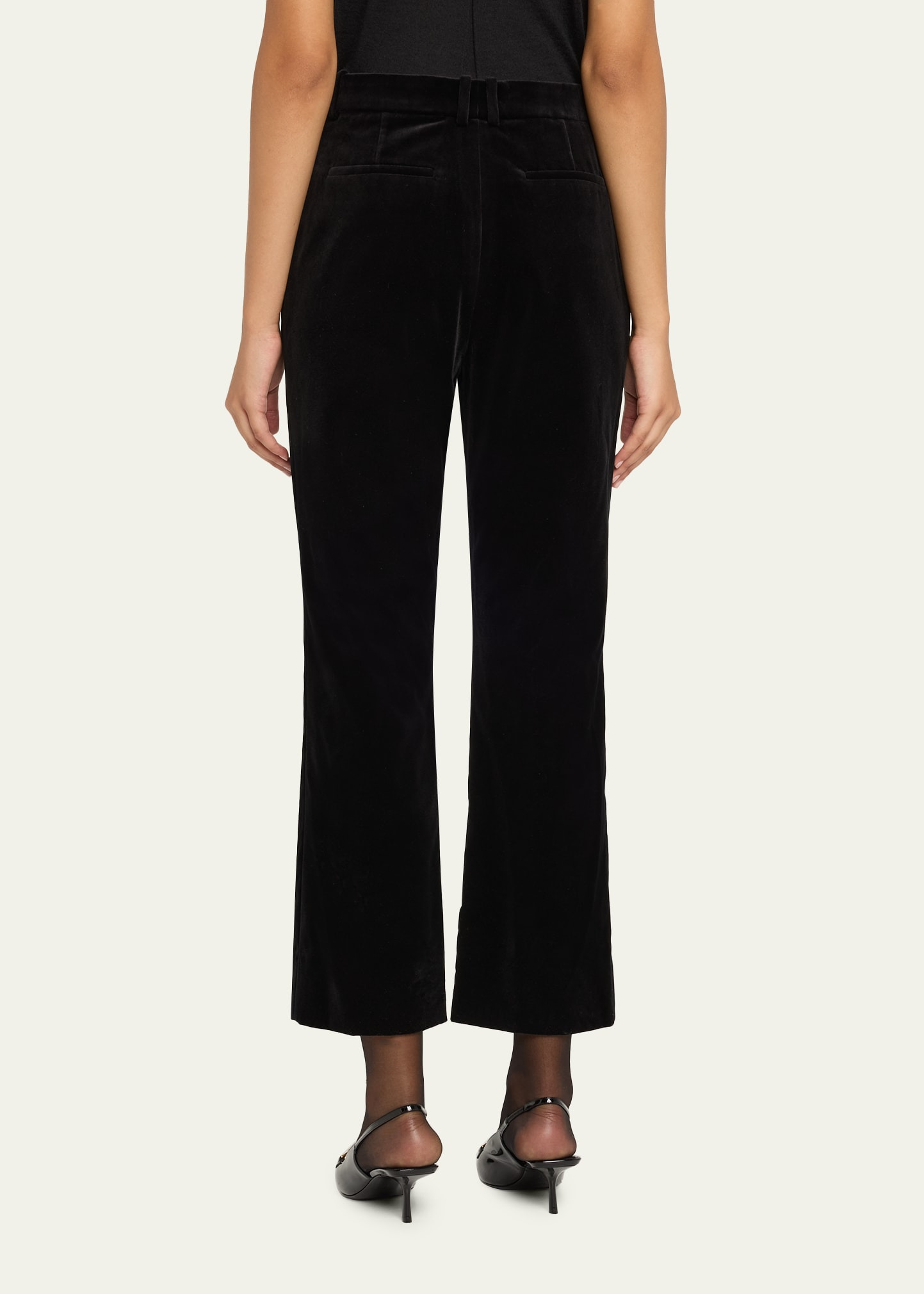 Velvet Flare Trousers - 3