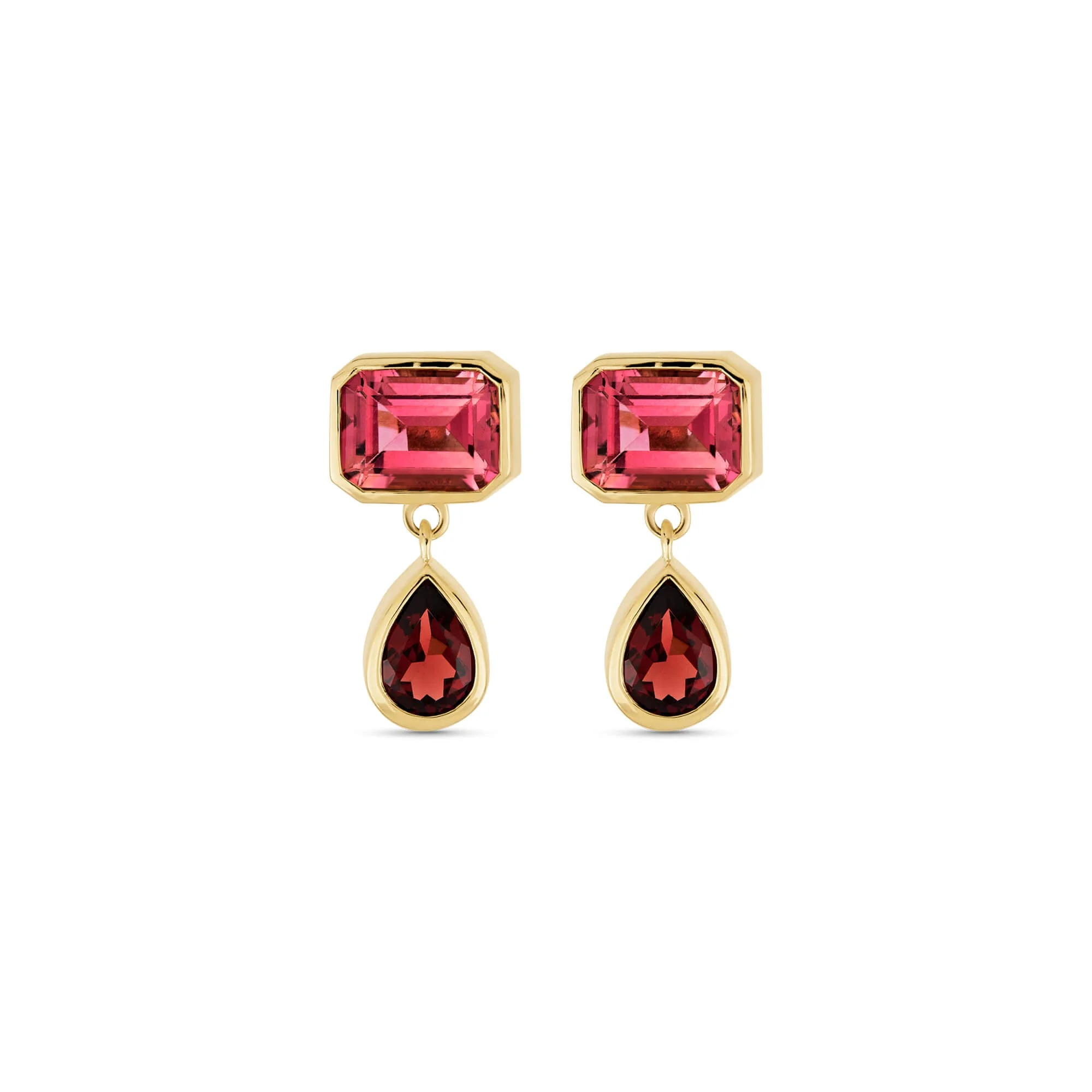 Full Volume Pink Power Drop Earrings - 1