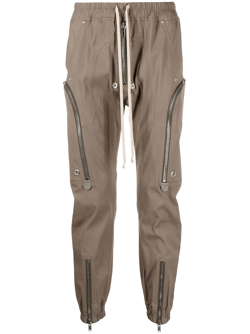 zip detail tapered trousers - 1