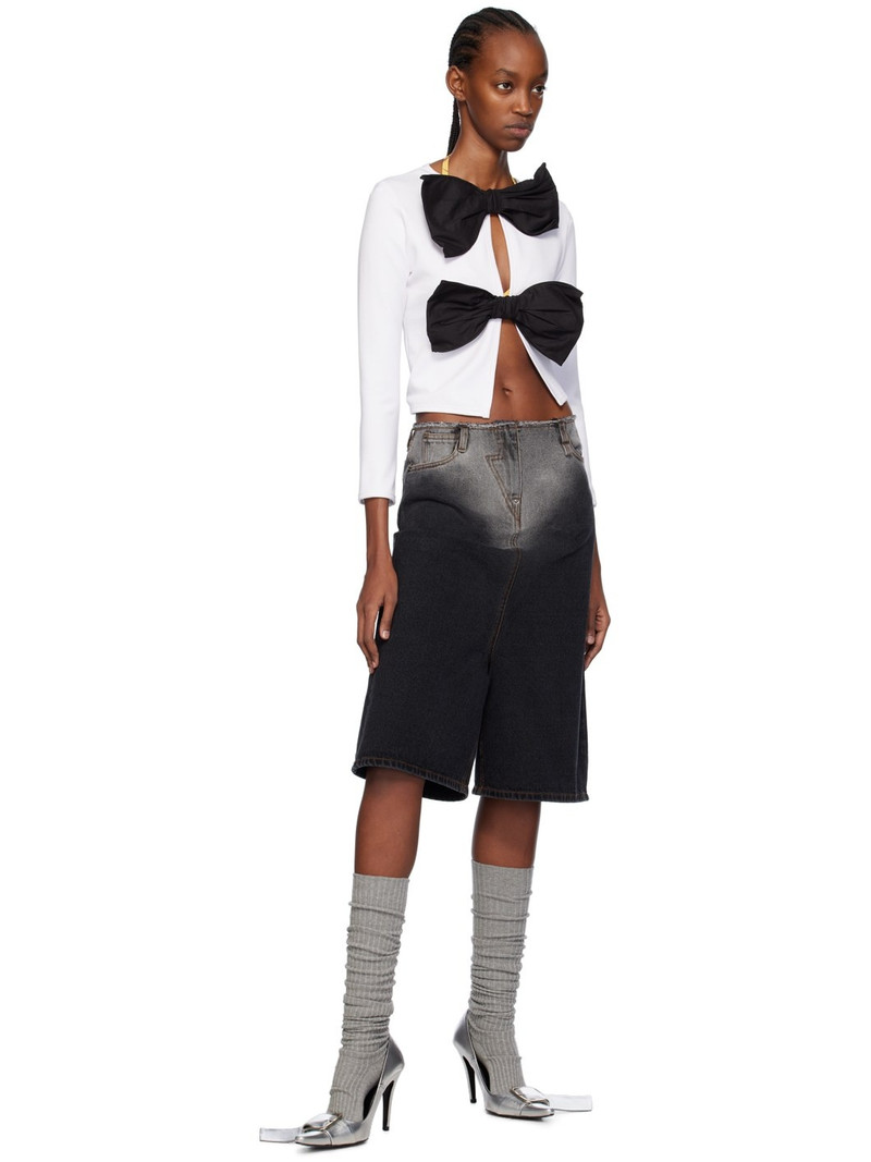 pushBUTTON Black Five-Pocket Denim Shorts outlook