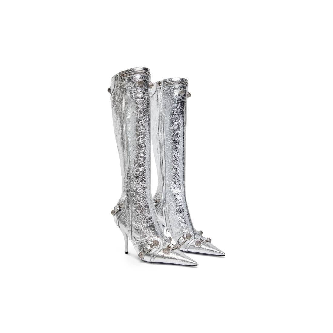 Women's Cagole 90mm Boot Metallized  in Silver - 2