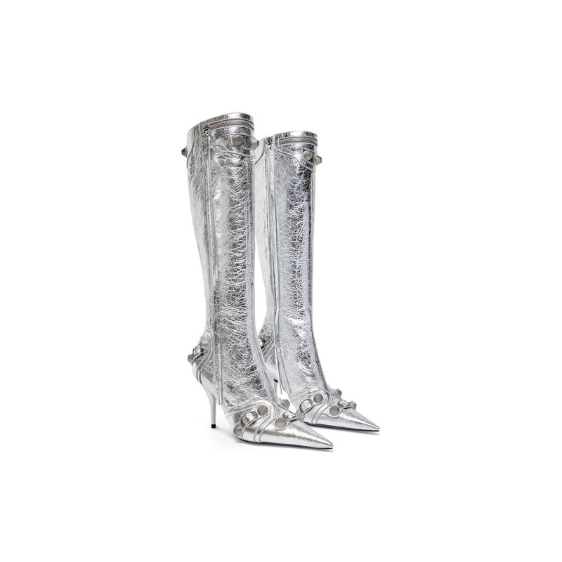 Women's Cagole 90mm Boot Metallized  in Silver 2