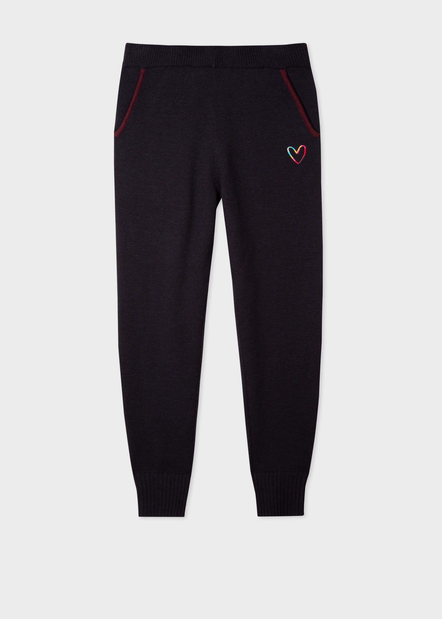 Embroidered 'Swirl' Heart Sweatpants - 1