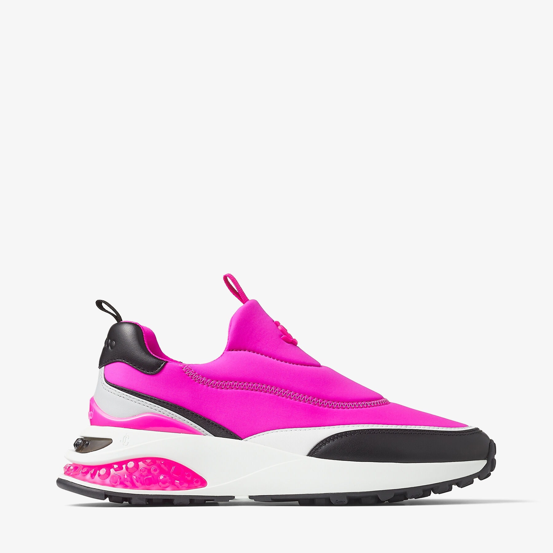 Memphis/F
Fuchsia Neoprene and Leather Low-Top Trainers - 1