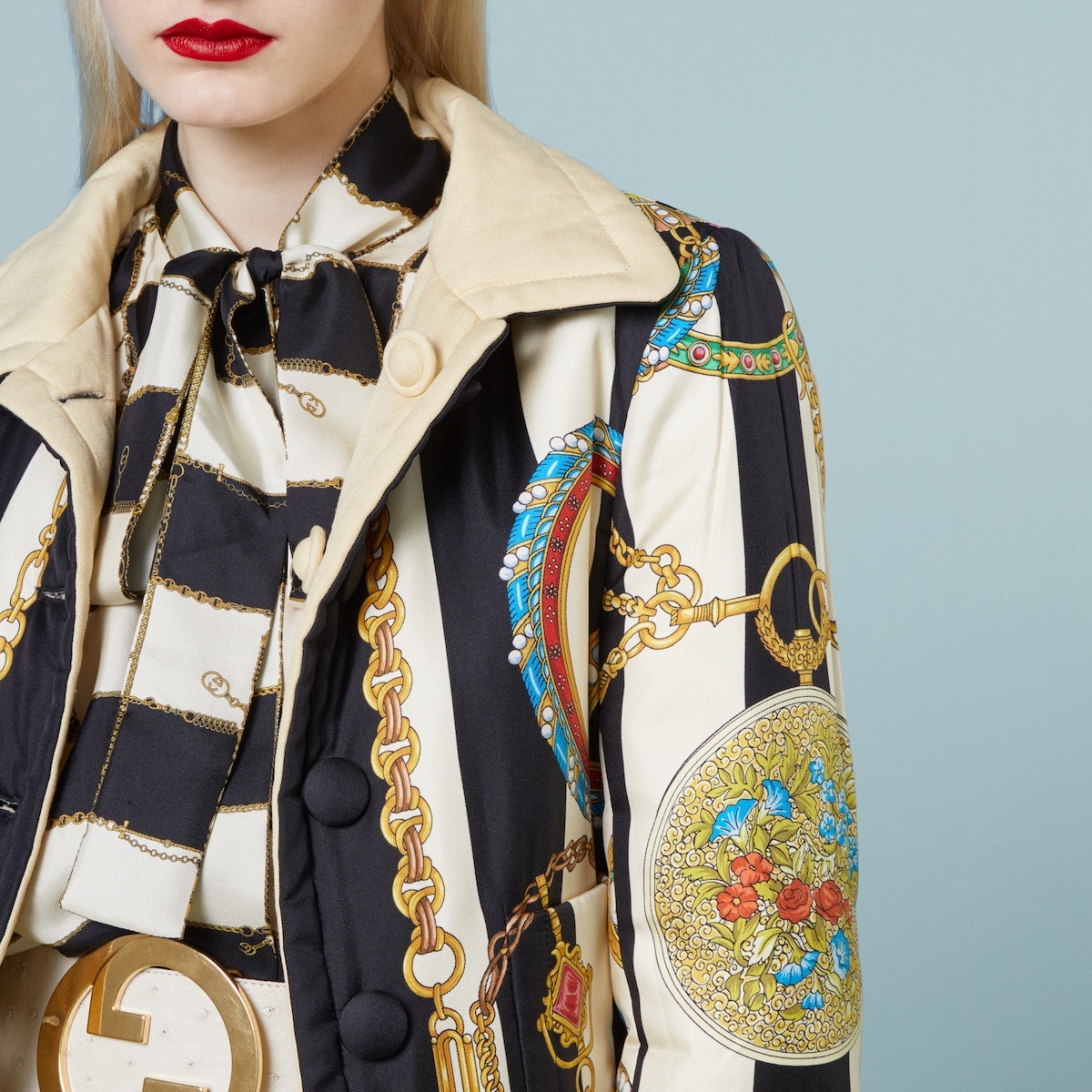 Reversible printed silk jacket - 3