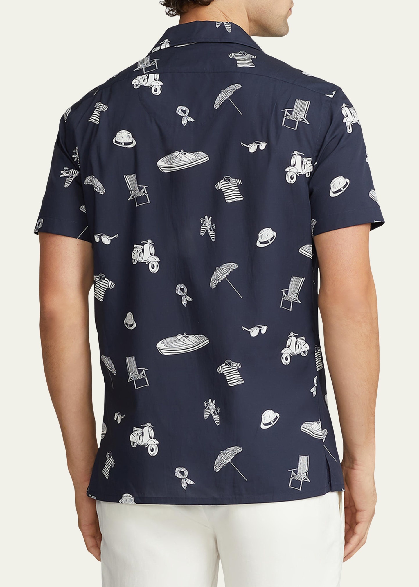 Men's Coastal-Print Camp Shirt - 3