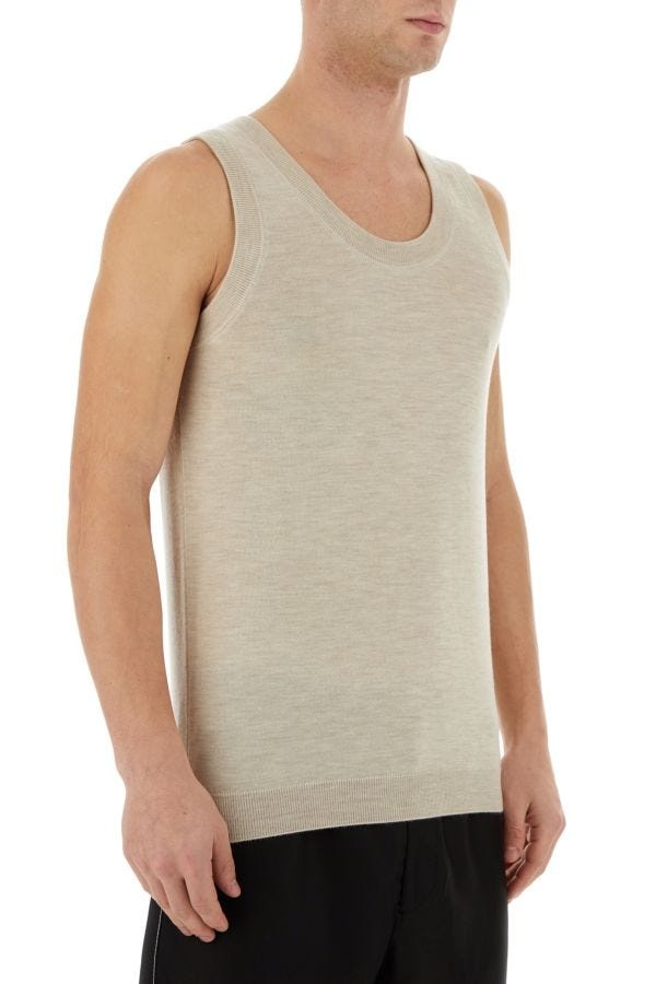 【送料&関税込】Prada Melange Sand Cashmere Tank Top Prada Men Melange Sand Cashmere Tank Top In Brown | ModeSens