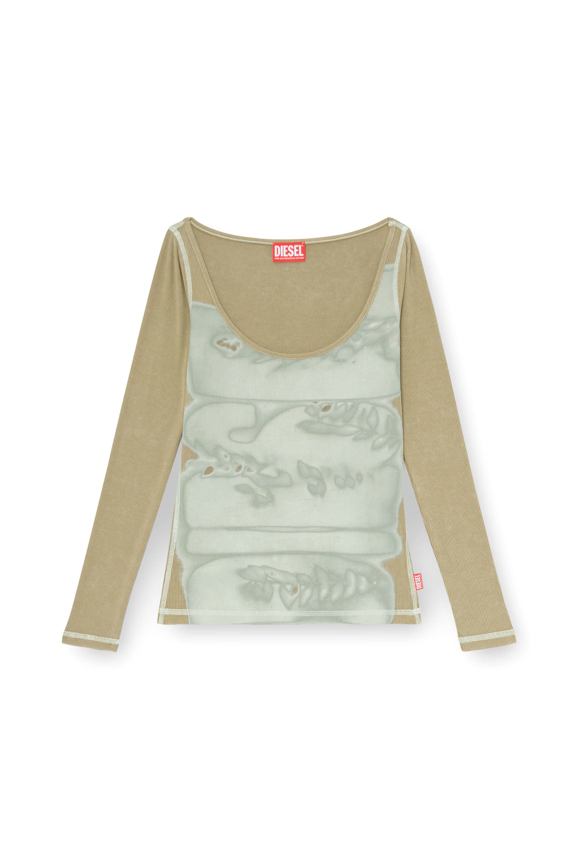 SLIM FIT TOP WITH DIGITAL PRINT - 1