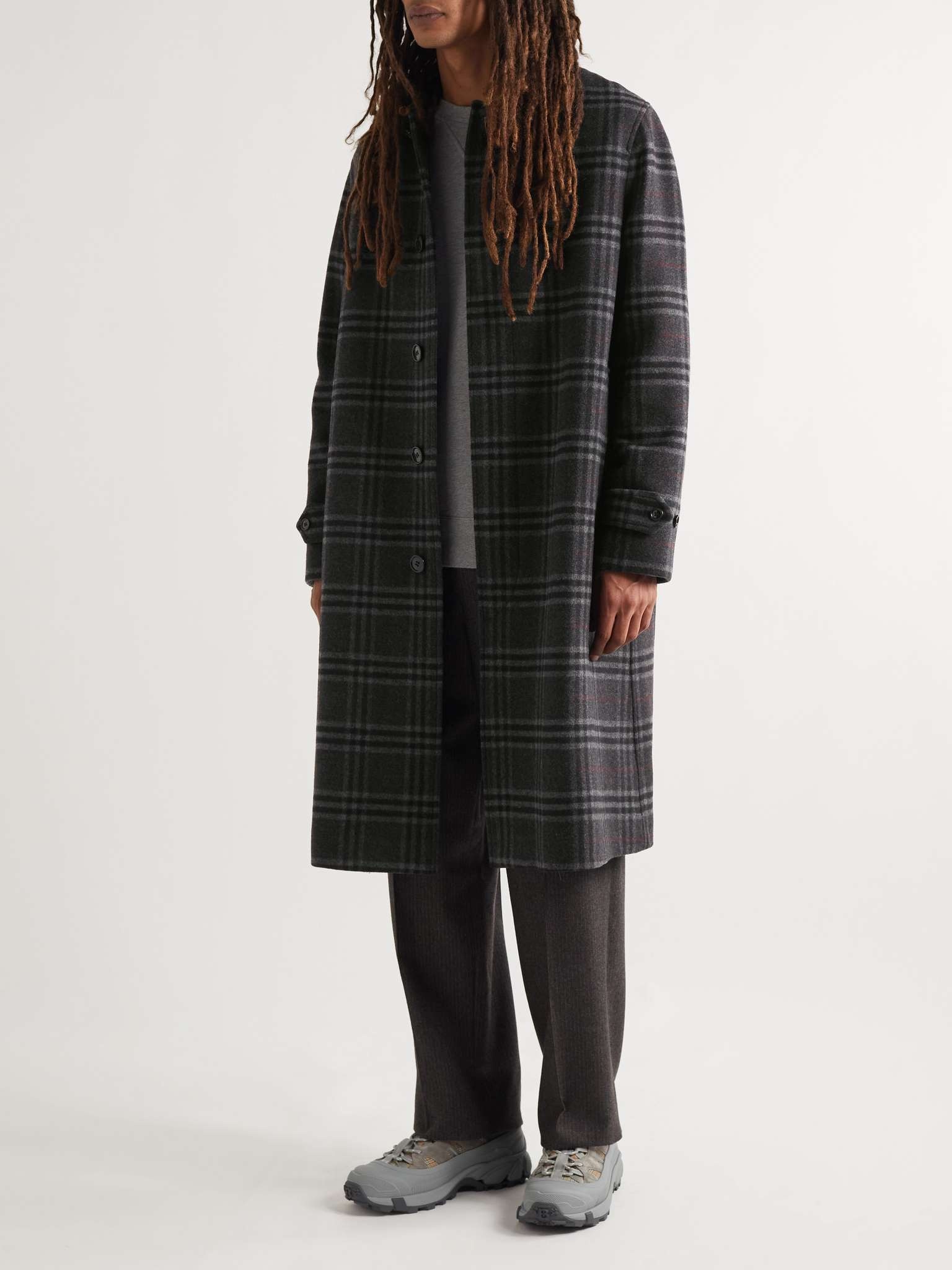 Checked Wool and Cashmere-Blend Coat - 2