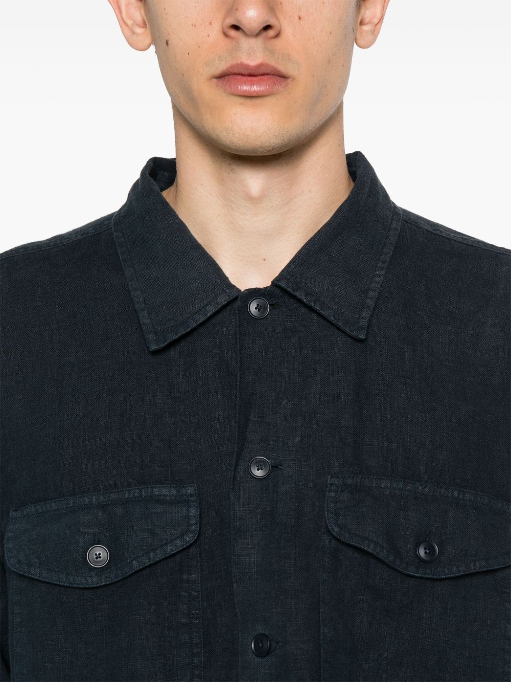 plain linen shirt - 5