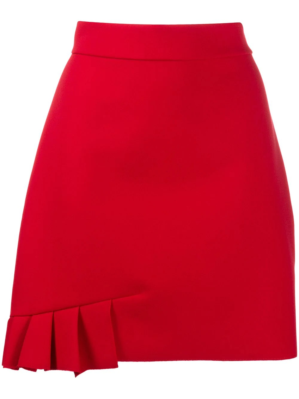 pleat-detail A-line skirt - 1