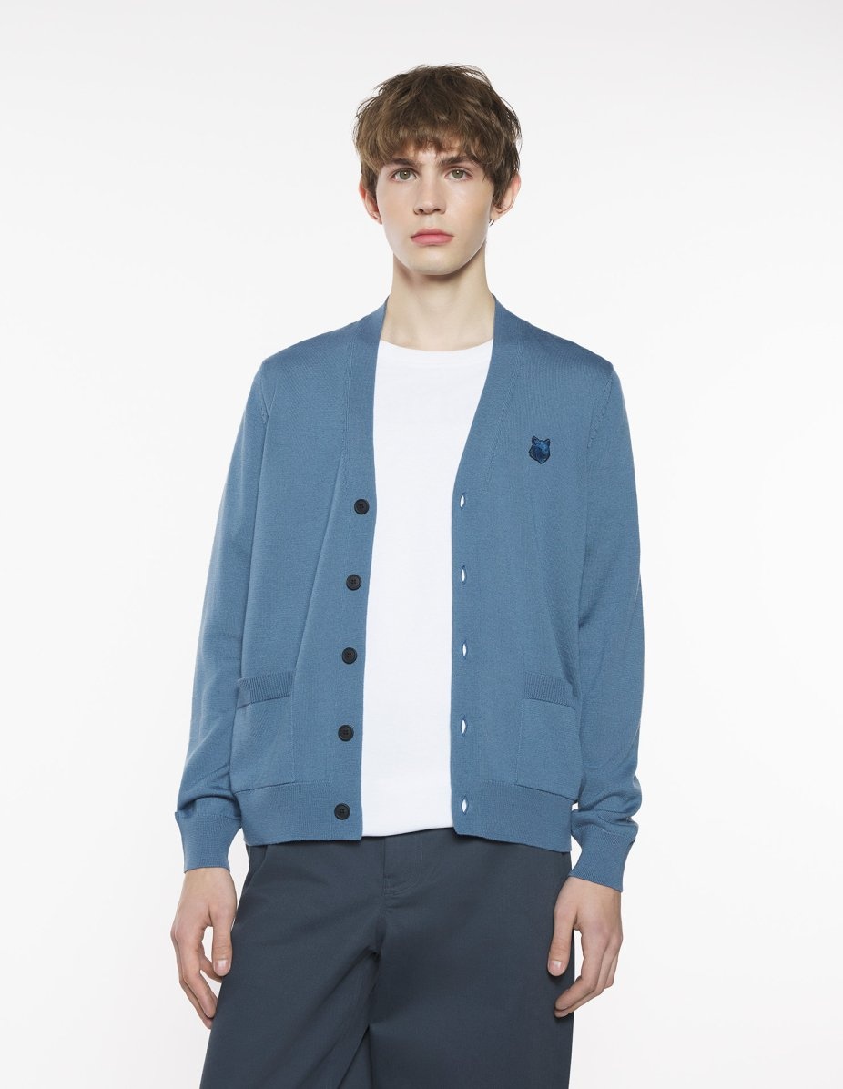 BOLD FOX HEAD PATCH REGULAR CARDIGAN - 2