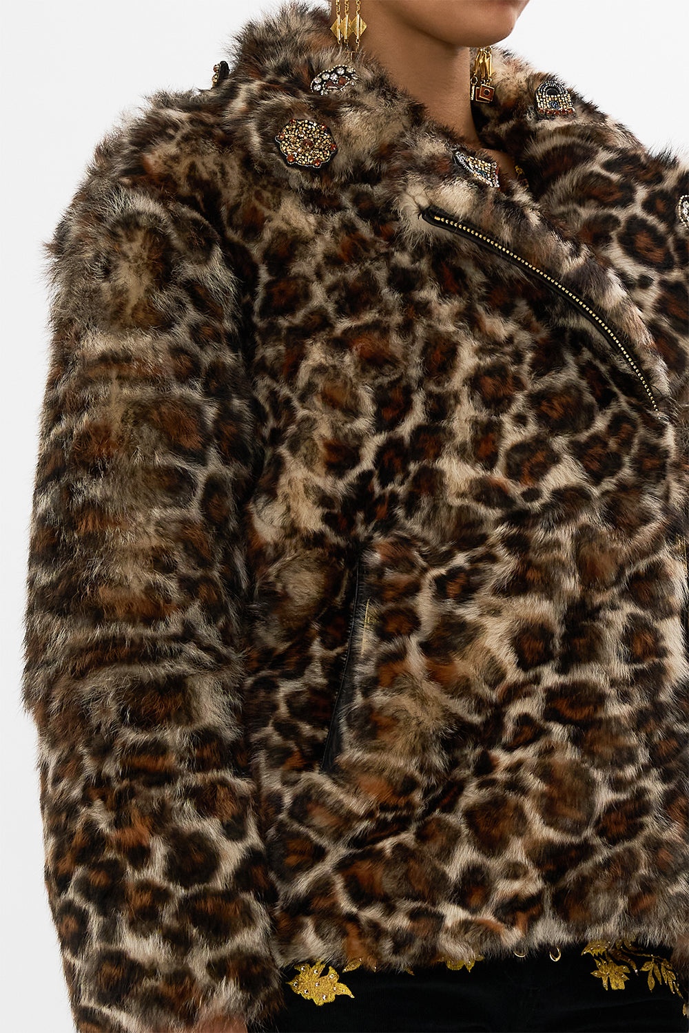 OVERSIZED FUR BIKER JACKET - 6