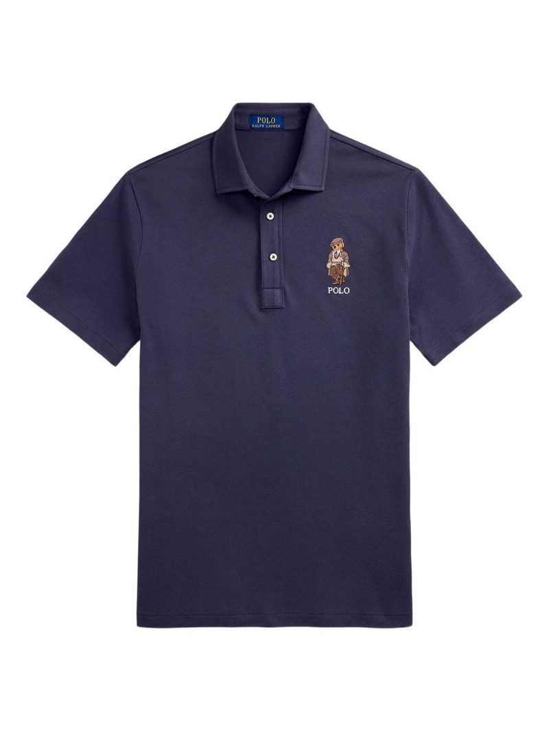 logo-embroidered polo shirt 1