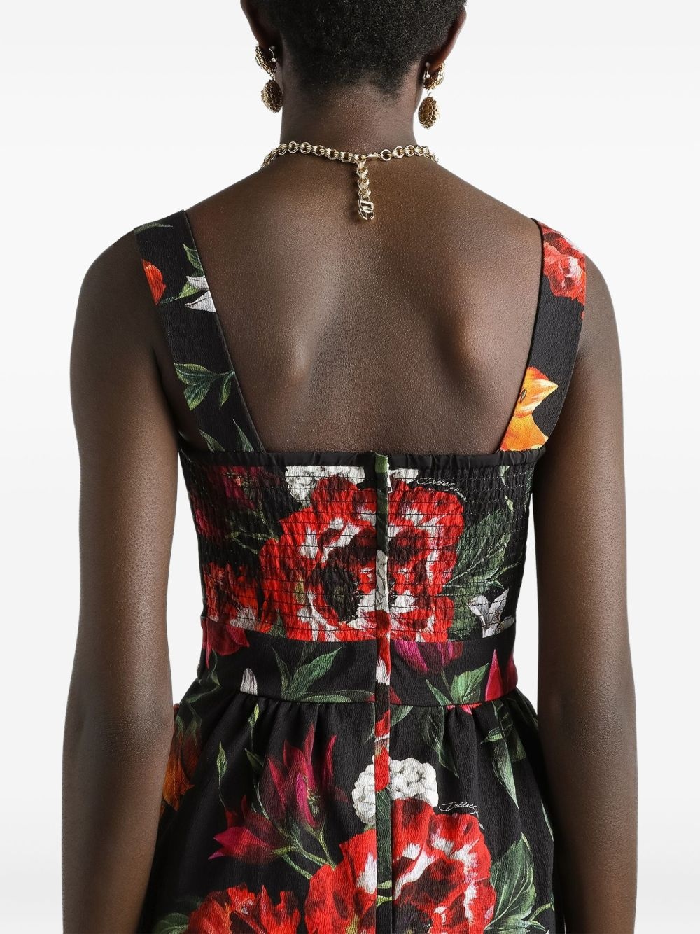 floral-print mini dress - 5