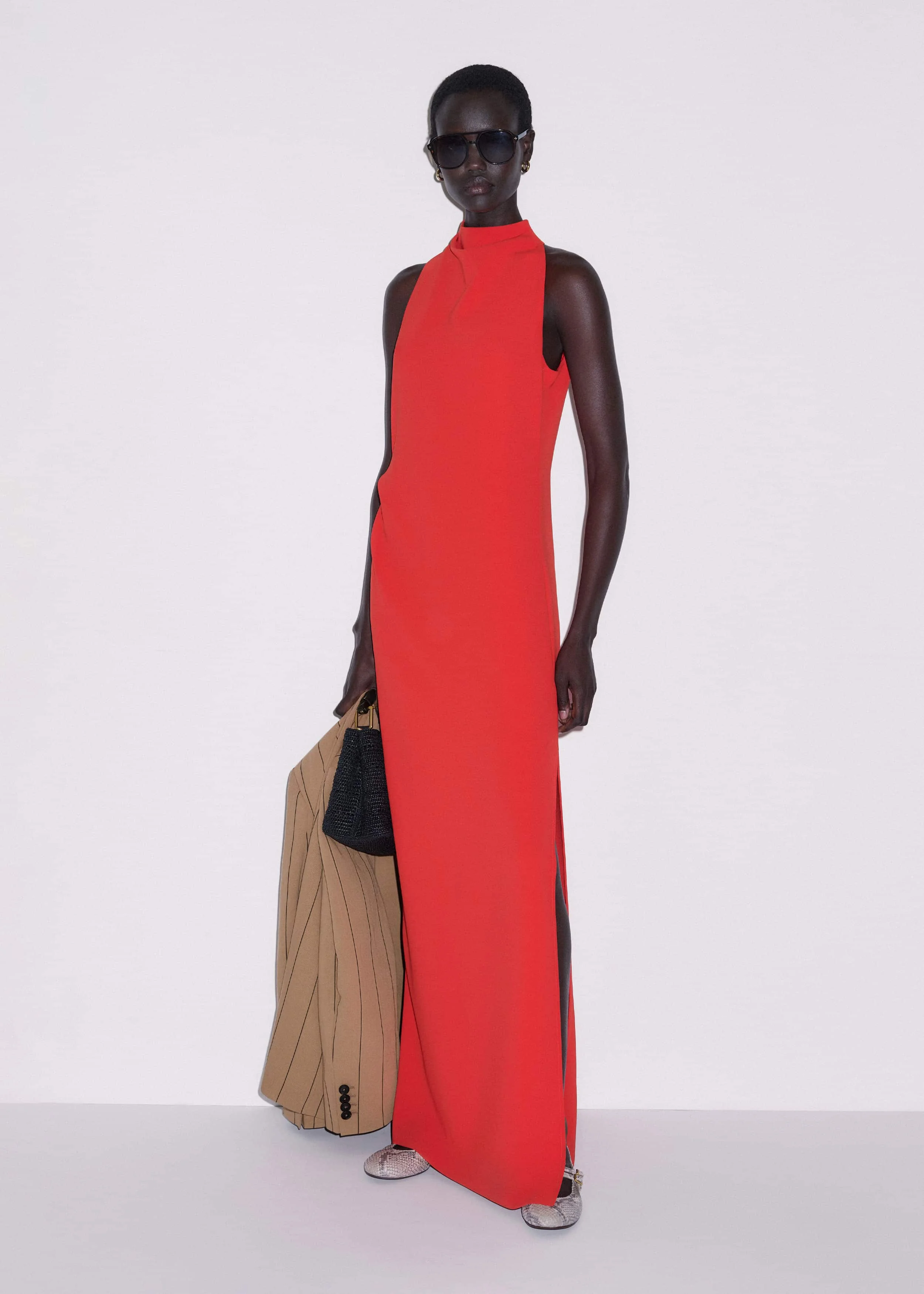 Draped Full-Length Dress - 1