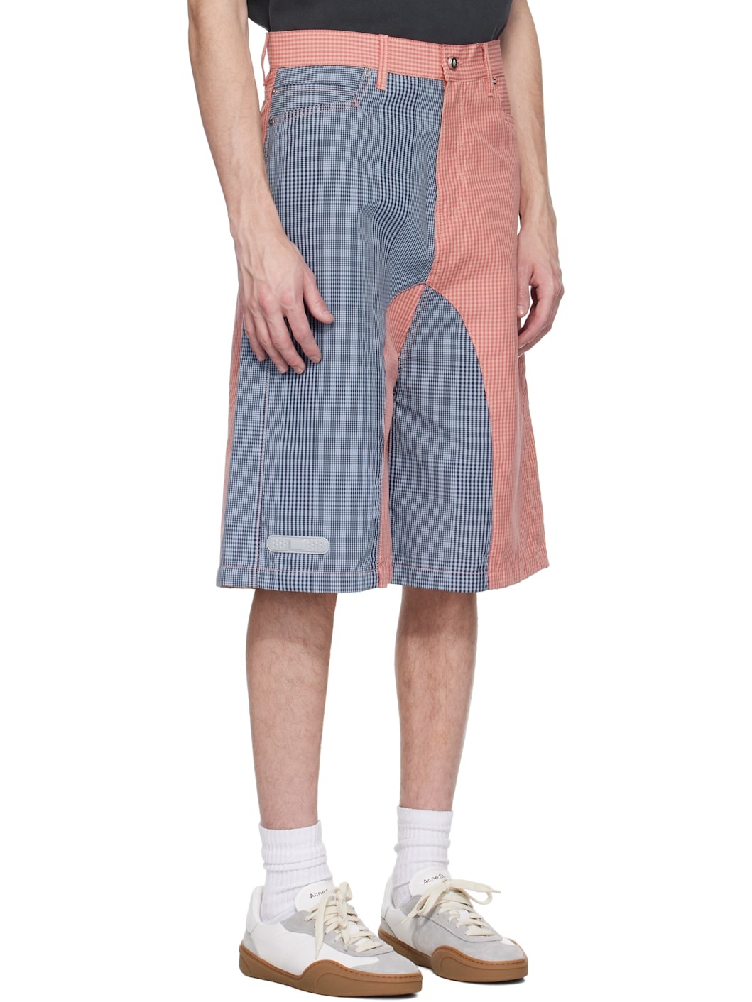 Blue & Pink Low Ride Shorts - 2