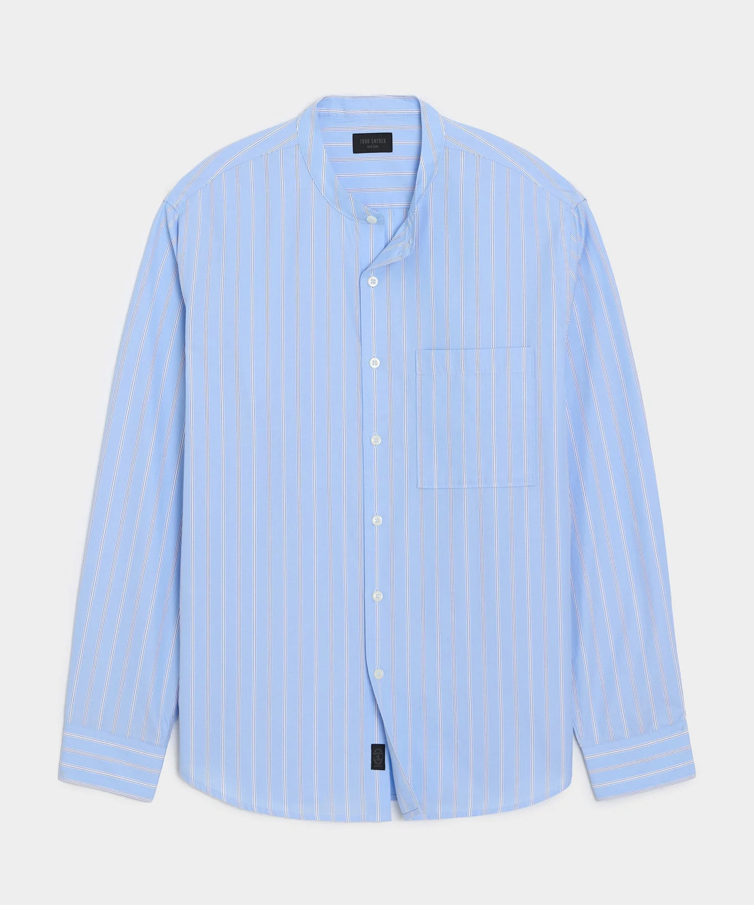 Poplin Band Collar Shirt - 1