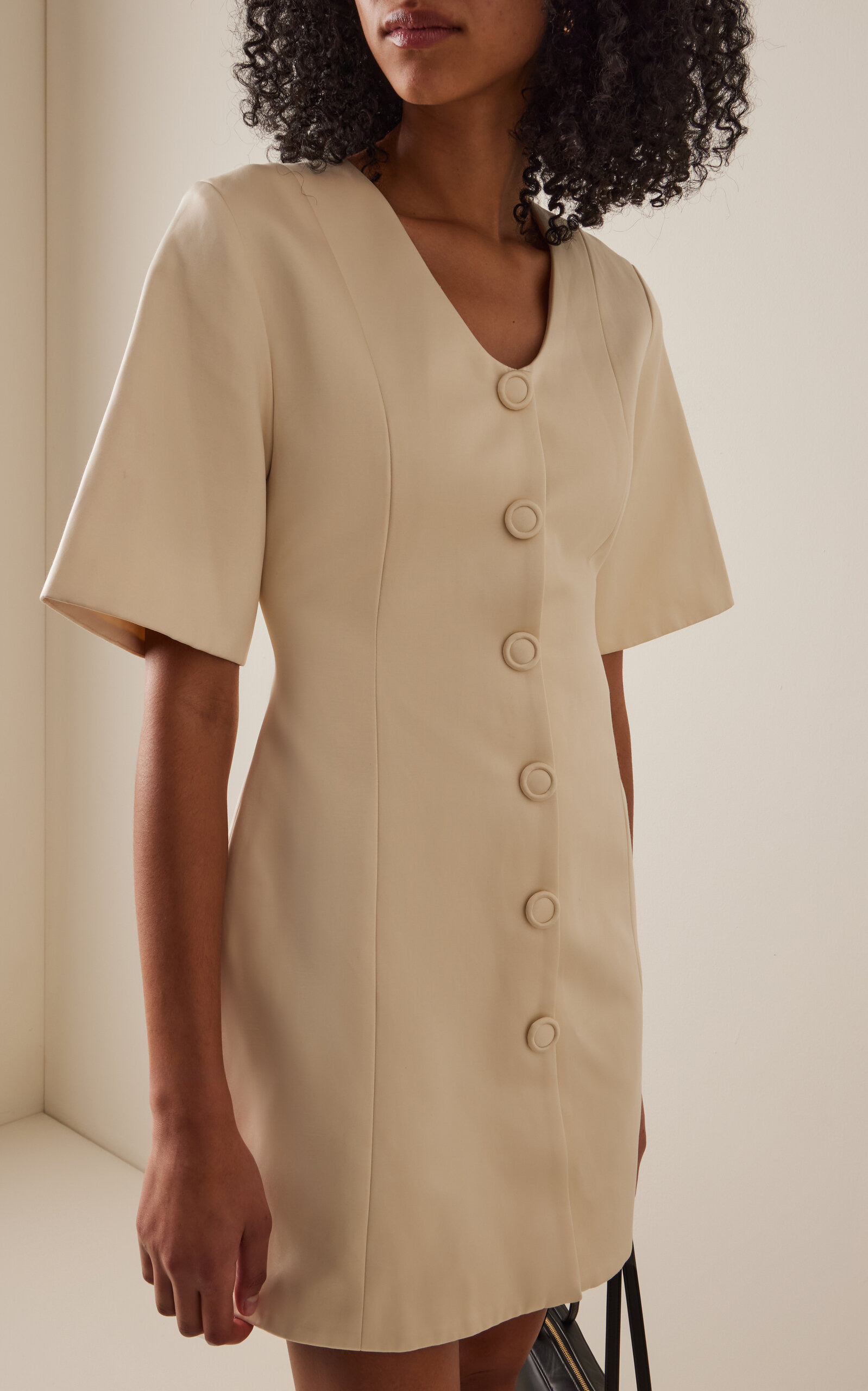 Josephine Cotton-Blend Mini Dress off-white - 3