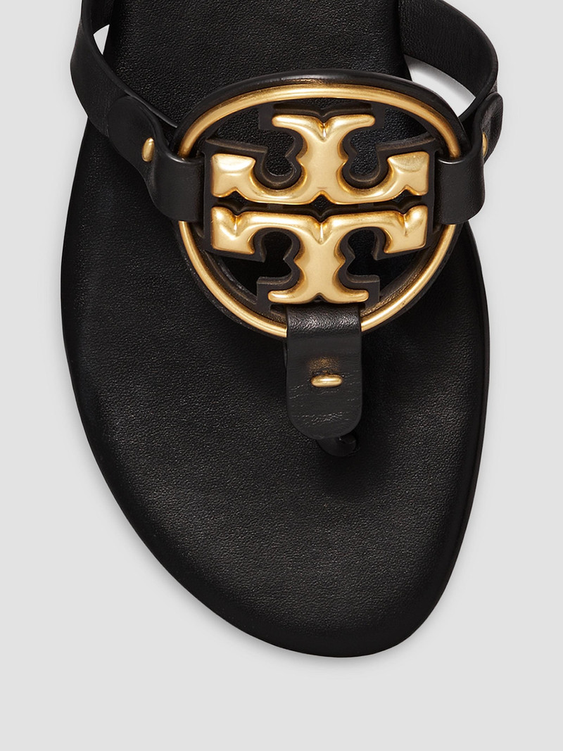 Women's Miller Metal Double T Soft Sandals - Black 3