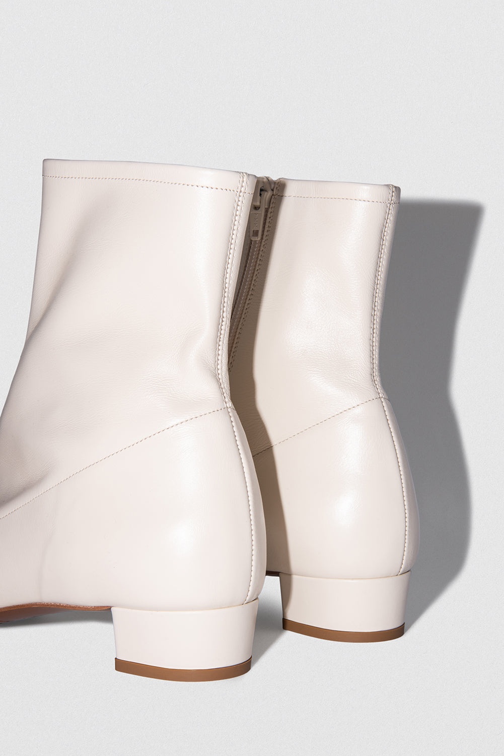 Este White Leather Ankle Boot - 4