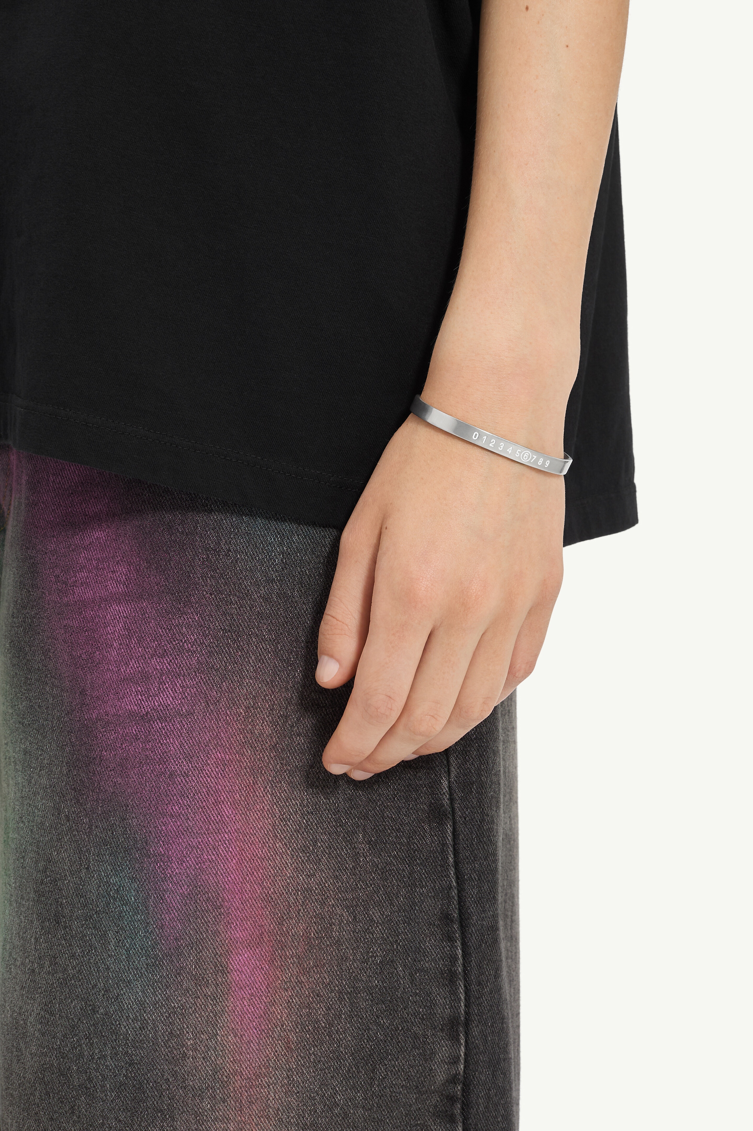 【関税＆送料込み】Mm6 Maison Margiela 'Numeric' Bracelet MM6 Maison Margiela numbers-motif Engraved Chain Bracelet